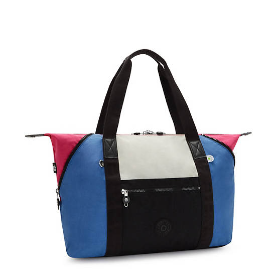 Torby Tote Kipling Art Medium Niebieskie Różowe | PL 1454MQ